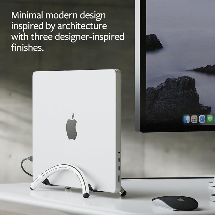 Twelve South BookArc Flex | Space-Saving Vertical Stand (Chrome)