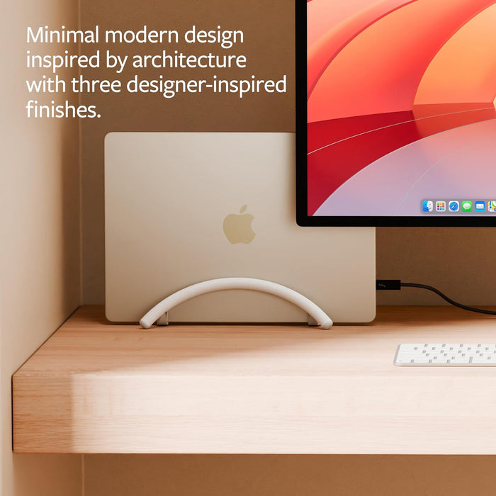 Twelve South BookArc Flex | Space-Saving Vertical Stand (White)