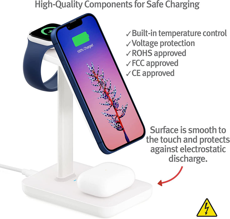 Twelve South HiRise 3 Wireless 3-in-1 Magnetic Charging Station (iPhones, AirPods and Apple Watch)