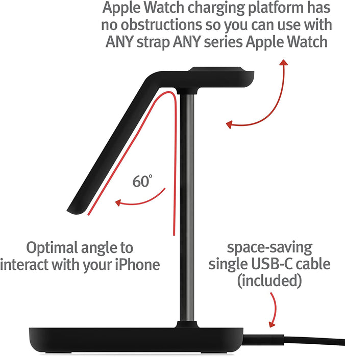 Twelve South HiRise 3 Wireless 3-in-1 Magnetic Charging Station (iPhones, AirPods and Apple Watch)